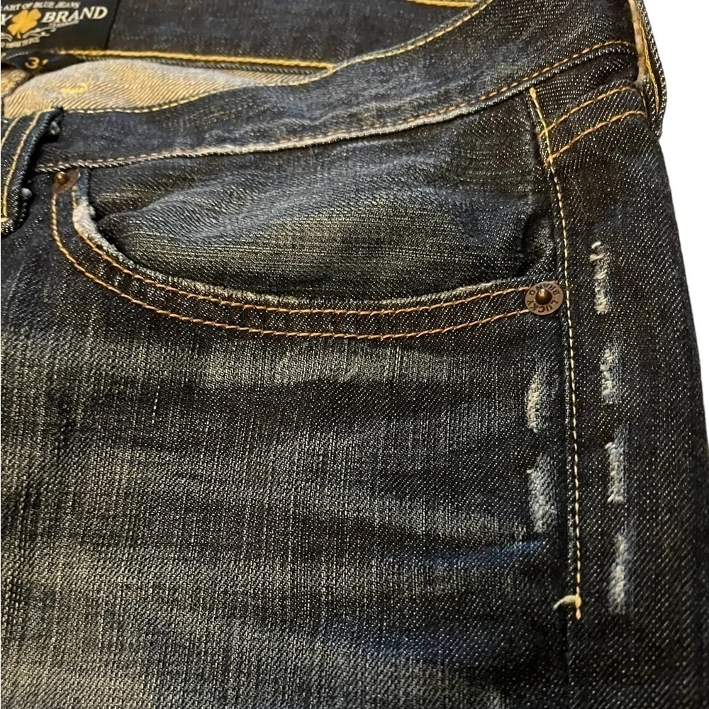 NWOT Lucky Brand cutoff 6” inseam 100% cotton dark wash denim jeans shorts
